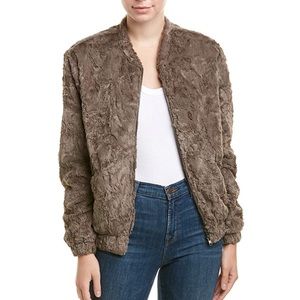ASTR THE LABEL DEEP TAUPE FUZZY JACKET